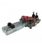 Akon hydraulic distributor (80 l / m) 2 sec. stere. manual electric 12 VDC